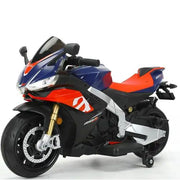 2 Seater 12V Upgraded Aprilia RSV4 Super Motorcycle With Music, Rubber Wheels KingToys KINGTOYS.ca