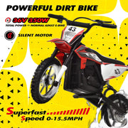 2024 36V Kids Dirt Bike Powerful Off Road Edition 350W Silent Motor