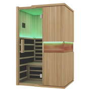 Blisspod, Milano, Full Spectrum Sauna Canadian Hemlock Ultra Low EMF, 6 Far Infrared & Red Glass Heater & Chromotherapy – 2 Person blisspod KINGTOYS.ca