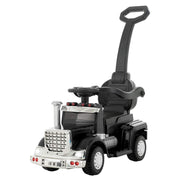 6V Luxury Kids Push Ride on 3 in 1 Convertible Baby Toddler Stroller, Battery Powered Electric Vehicles, Parental Handle, Armrest Guardrails, LED Lights, Music, Horn