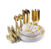 Fancy Dinnerware Plastic Cutlery Set - 175 pcs