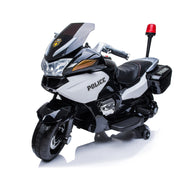 24V Police Officer Ride-On Motorcycle w/ Removable Stabilizing Wheels, SD, USB KINGTOYS.ca