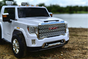 2026 Officially Licensed GMC Sierra 24V Kids Ride On 2 Seater Car, Rubber Tires, Leather Seat With RC