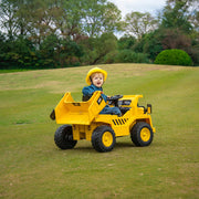 KINGTOYS.ca 2026 CAT Dump Truck 12V Kids Ride-On with Remote Control, Working Shovel & Realistic Construction Sounds With RC