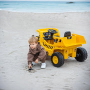 KINGTOYS.ca 2026 CAT Dump Truck 12V Kids Ride-On with Remote Control, Working Shovel & Realistic Construction Sounds With RC
