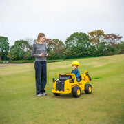 KINGTOYS.ca 2026 CAT Dump Truck 12V Kids Ride-On with Remote Control, Working Shovel & Realistic Construction Sounds With RC
