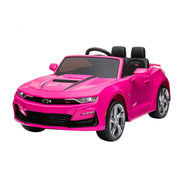 KINGTOYS.ca 12V Chevrolet Camaro 2SS Kids Ride On One Seater Electric Car with Leather Seat, Rubber Tires and RC