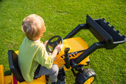 KINGTOYS.ca 2026 12V Excavator Tractor Trailer Kids Ride On One Seater Electric Truck with RC and Wagon