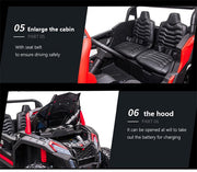 2026 XXL Dune Buggy 24V 2 Seater Kids Ride On Car 4x4 With Remote Control Adjustable Seat Rubber Tires