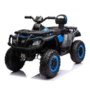 Les enfants roulent sur ATV rose