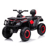 Les enfants roulent sur ATV rose
