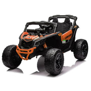 KINGTOYS.ca Licensed 24V Can Am Maverick Kids Ride On One Seater UTV, Rubber Tires, Leather Seat with RC