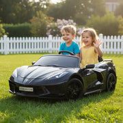 Licensed 24V Chevrolet Corvette C8 Kids Ride On Cars, Leather Seat, Rubber Tires With RC