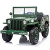 KINGTOYS.ca 2027 24V Military Willy Jeep Style 3 Seater Electric Kids Ride On Cars with RC