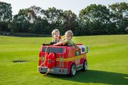 2026 24V Fire Truck 2 Seater Kids Ride On Car with Water Blaster Walkie Talkie Rubber Tires Leather Seat With RC