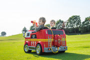 2026 24V Fire Truck 2 Seater Kids Ride On Car with Water Blaster Walkie Talkie Rubber Tires Leather Seat With RC