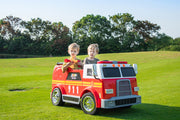 2026 24V Fire Truck 2 Seater Kids Ride On Car with Water Blaster Walkie Talkie Rubber Tires Leather Seat With RC