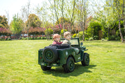 2026 24V Military Willy Jeep Style 3 Seater Electric Kids Ride On Cars, Rubber Tires, Leather Seat with RC
