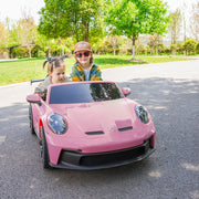 2026 Licensed 24V Porsche 911 GT3 Kids Ride On Car 2 Seater Upgraded Silent Motors With RC