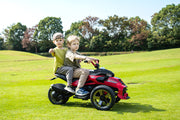 2026 Upgraded 24V Spider Bike 2 Seater Kids Ride on Motorcycle