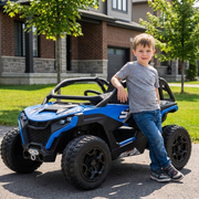 24V Power Mx Dune Buggy Kids Ride On 2 Seater Car 4WD, Rubber Tires Leather Seat With RC