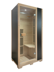 Blisspod, Vienna, Far Infrared Sauna Canadian Hemlock Very Low EMF Sauna, 3 Heaters – 1 Person