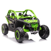 2027 Officially Licensed 2x24V LX Performance Can-Am Maverick 4WD Edition 2-Seater Pack Kids Ride on Buggy Eva Wheels Leather Seats RC