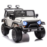 2026 12V Jeep Off Road Kids Ride On Car, Leather Seat, Rubber Tires With RC