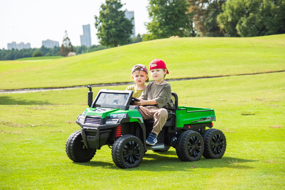 Wheeler Tractor Trailer 24V Seater Kids Ride On Car 4x4 With