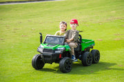 6 Wheeler Tractor Trailer 24V 2 Seater Kids Ride On Car 4x4 With Remote Control