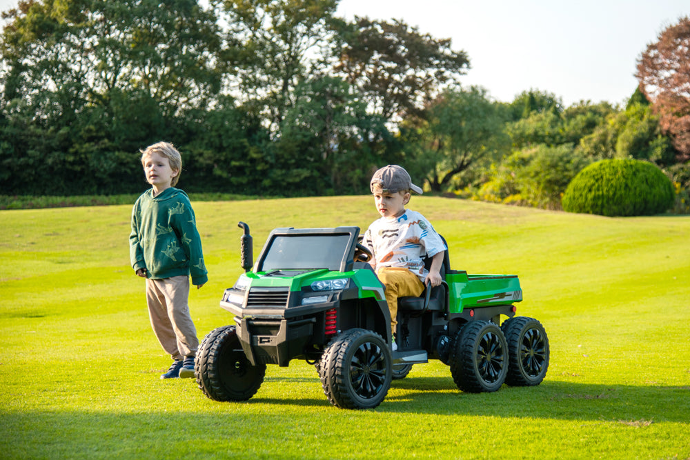 Wheeler Tractor Trailer 24V Seater Kids Ride On Car 4x4 With