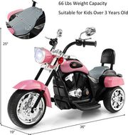 2027 6V Chopper Style Kids Ride On Electric Motorcycle