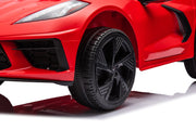 12V Chevrolet Corvette C8  Kids Ride On One Seater Electric Car with RC
