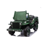 2024 24V Military Willy Jeep Style 3 Seater Electric Kids Ride On Cars with RC