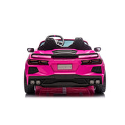2027 Licensed 24V Chevrolet Corvette C8 Kids Ride On 2 Seater Car, Leather Seat, Rubber Tires