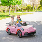 KINGTOYS.ca 2027 Licensed 24V Porsche 911 GT3 Kids Ride On Car 2 Seater Upgraded 180W Silent Motors