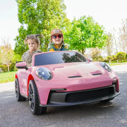 KINGTOYS.ca 2027 Licensed 24V Porsche 911 GT3 Kids Ride On Car 2 Seater Upgraded 180W Silent Motors