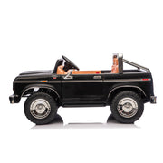 KINGTOYS.ca Licensed 1980 24V Ford 150 2 Seater Kids Ride on Truck, Leather Seat, Rubber Tires, with RC