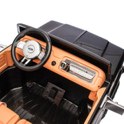 KINGTOYS.ca Licensed 1980 24V Ford 150 2 Seater Kids Ride on Truck, Leather Seat, Rubber Tires, with RC