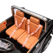 KINGTOYS.ca Licensed 1980 24V Ford 150 2 Seater Kids Ride on Truck, Leather Seat, Rubber Tires, with RC