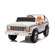 KINGTOYS.ca Licensed 1980 24V Ford 150 2 Seater Kids Ride on Truck, Leather Seat, Rubber Tires, with RC