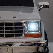 KINGTOYS.ca Licensed 1980 24V Ford 150 2 Seater Kids Ride on Truck, Leather Seat, Rubber Tires, with RC