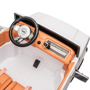 KINGTOYS.ca Licensed 1980 24V Ford 150 2 Seater Kids Ride on Truck, Leather Seat, Rubber Tires, with RC