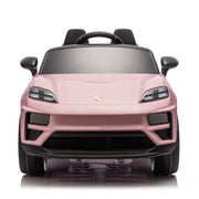 KINGTOYS.ca Licensed 24V Porsche Macan Turbo EV Kids Ride on One Seater cars, Rubber Tires, Leather Seat, with RC