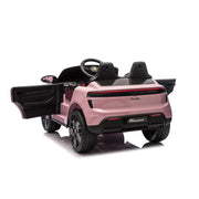 KINGTOYS.ca Licensed 24V Porsche Macan Turbo EV Kids Ride on One Seater cars, Rubber Tires, Leather Seat, with RC