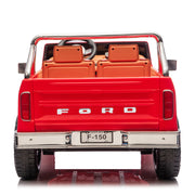 Licensed 24V Ford 150 Retro 2 Seater Kids Ride on Truck, Leather Seat, Rubber Tires, with RC