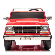 Licensed 24V Ford 150 Retro 2 Seater Kids Ride on Truck, Leather Seat, Rubber Tires, with RC