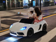 24v Porsche Panamera Style XXL Ride sur la voiture pour les enfants et les adultes blancs