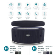 Atlantic 4/6-Person Inflatable Hot Tub, Round, Integrated Heater