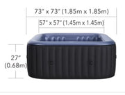 TEKAPO 6-person Comfort Series Bubble Spa - Square